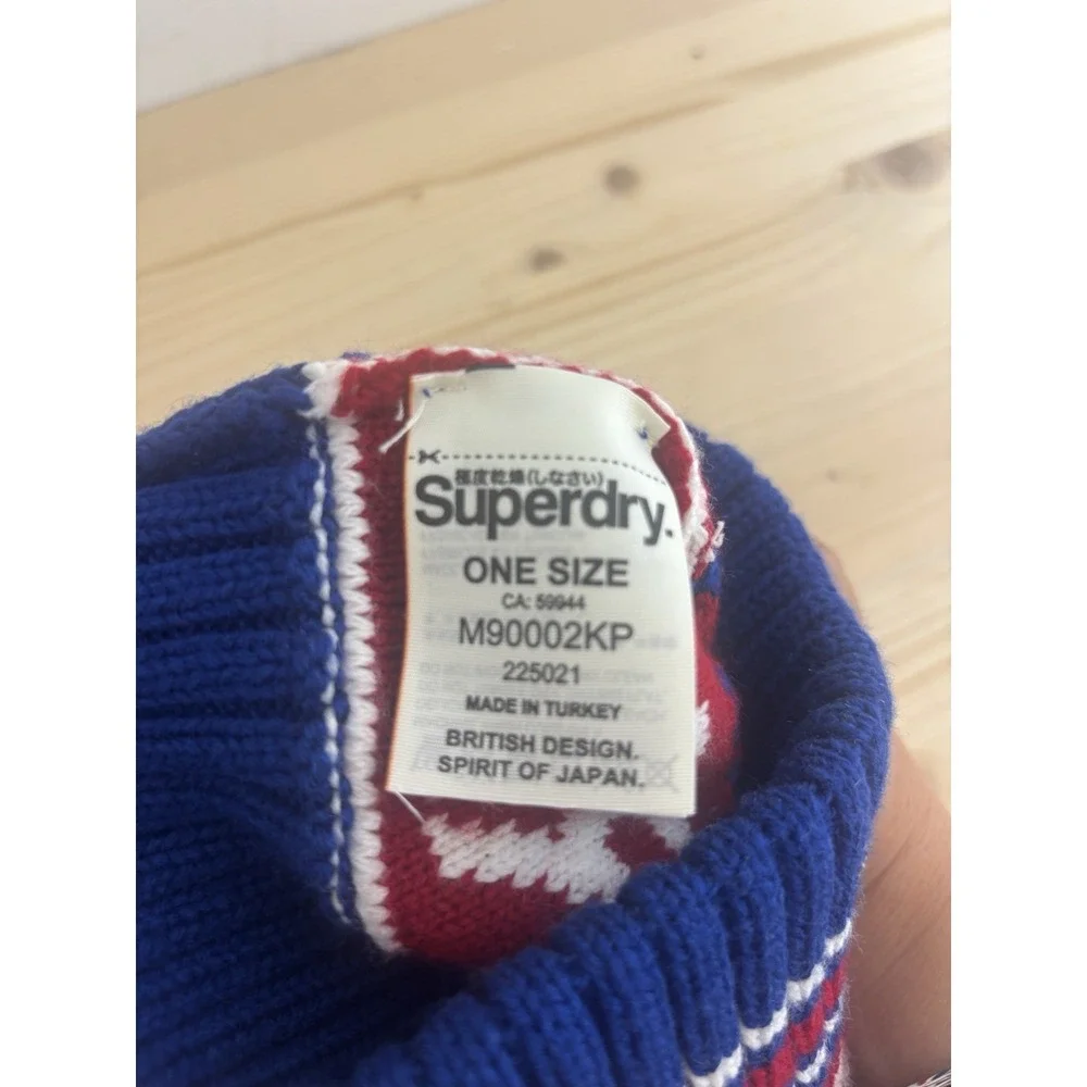 Superdry Beanie‎ Hat Winter Pom Logo Bobble Men's One Size FF15